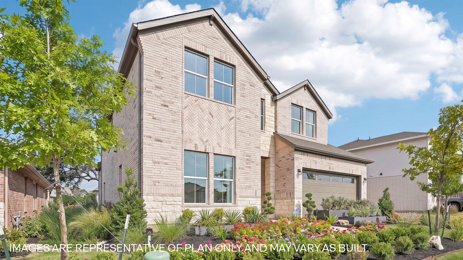The Garrett Floorplan at Bar W Ranch- Elevation W in Leander, TX