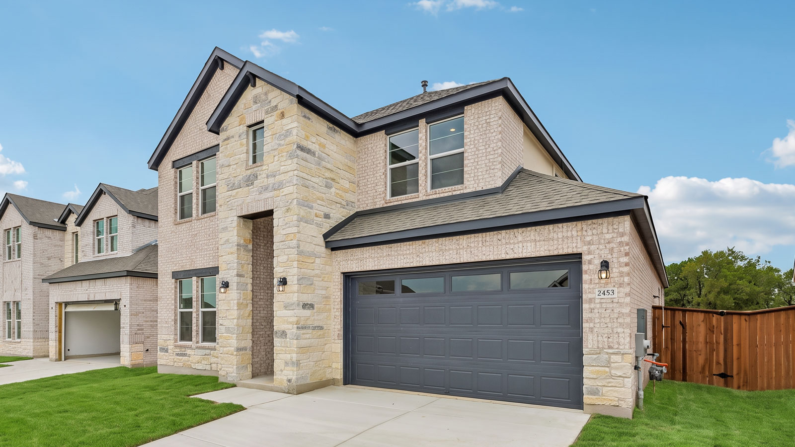 The Ingram Floorplan - Y Elevation at The Enclave at Bar W Ranch in Leander, TX.