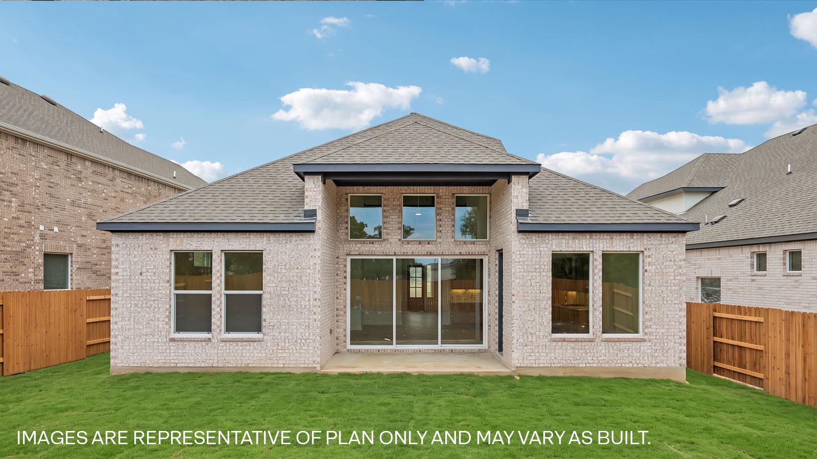 The Ingram Floorplan - Y Elevation at The Enclave at Bar W Ranch in Leander, TX.