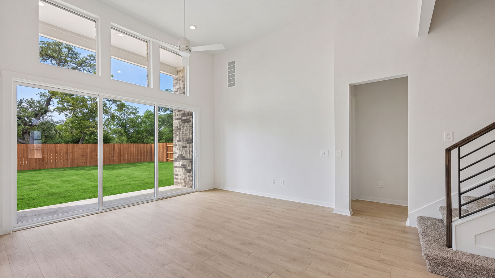 Keller Open Living Area with Large windows