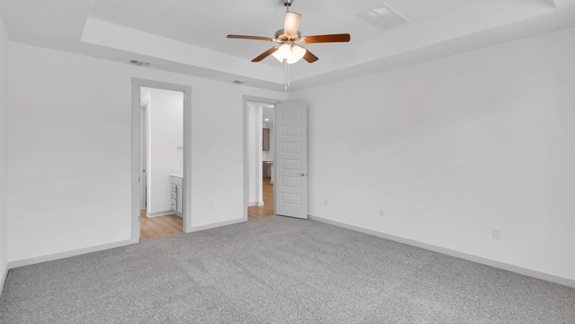 Secondary Bedroom in Thunder Rock includes natural light, soft tones, and durable wall space for furniture placement