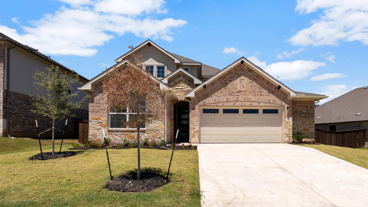 1917 Crooked Creek Street, Leander, TX, Rosenbusch Ranch Presented By D.R. Horton. New Built Home 2-Story Elevation