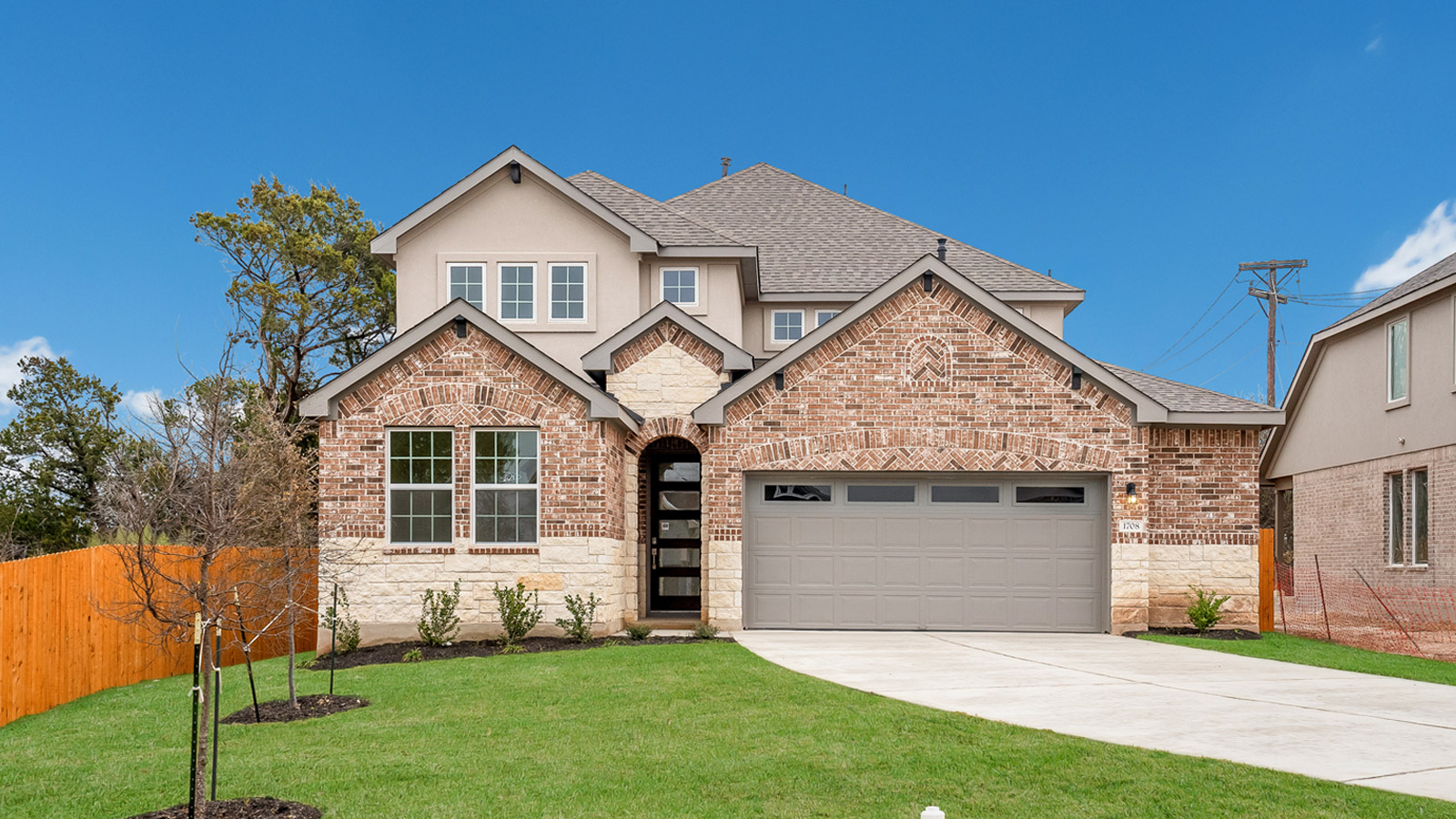 The Fitgerald floorplan - R Elevation at Rosenbusch Ranch in Leander, TX.