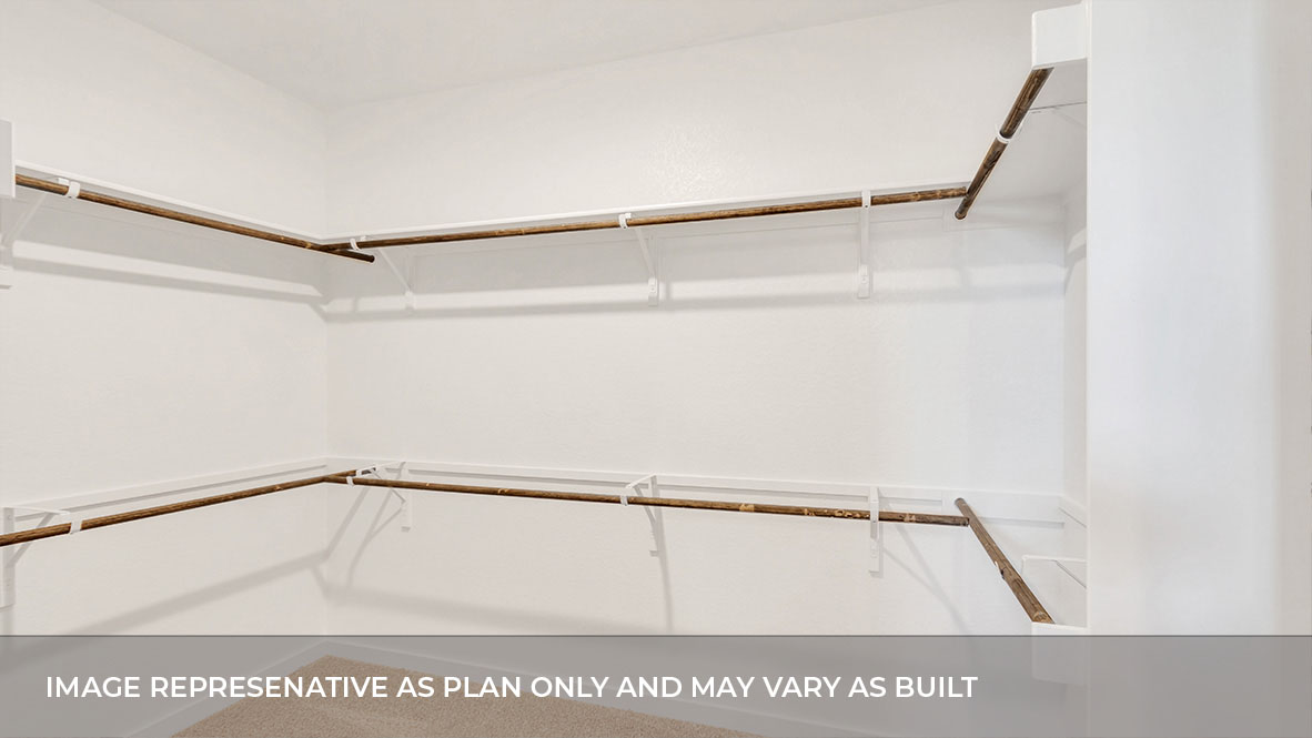 Owner’s ensuite inside our walk-in closet, designed for functional storage Rosenbusch Ranch By D.R. Horton