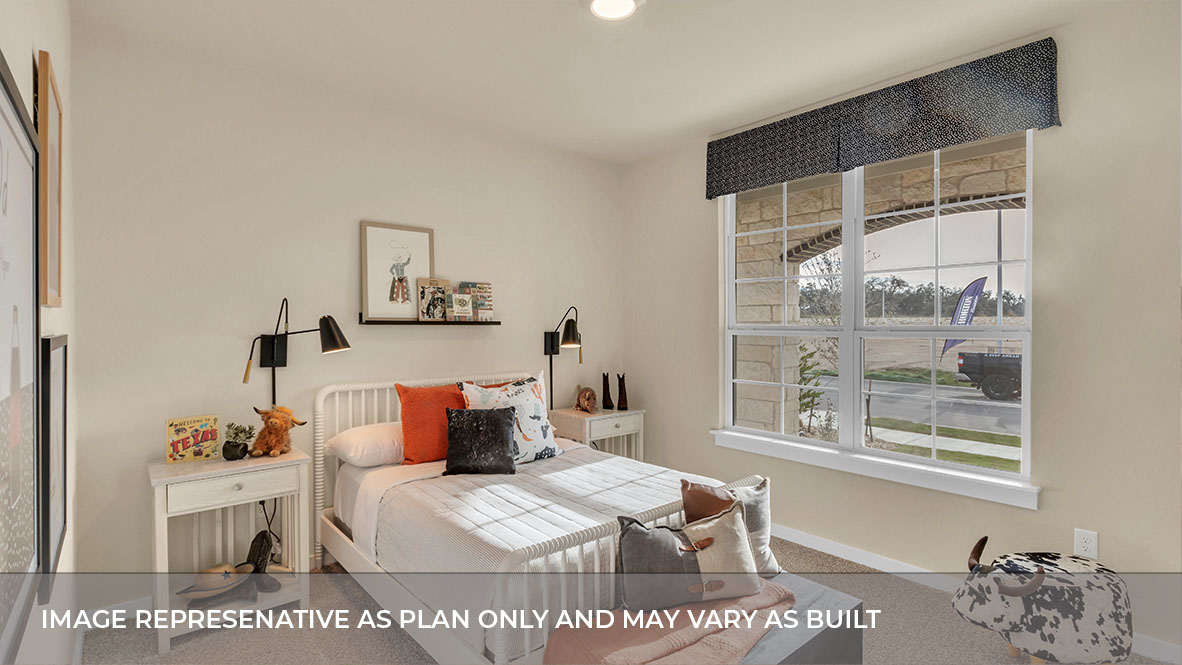 Bedroom 2, flex-office, study, entertainment, game, craft or kids room options Avery Centre By D.R. Horton new home