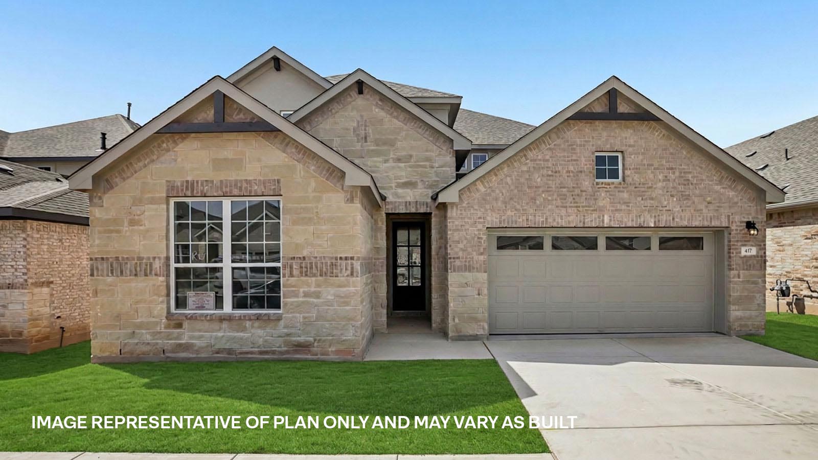 The Parker floorplan at Rosenbusch Ranch- Elevation S in Leander, TX