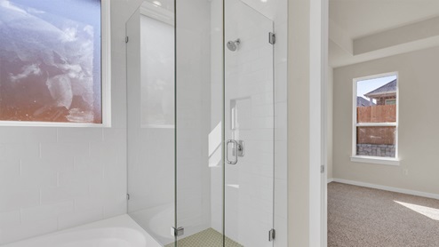 Frameless Shower Enclosure in Main Bathroom