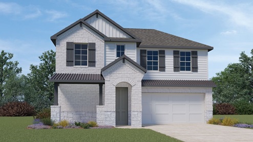 Kendal II Front Exterior Rendering - Two Story - Elevation S