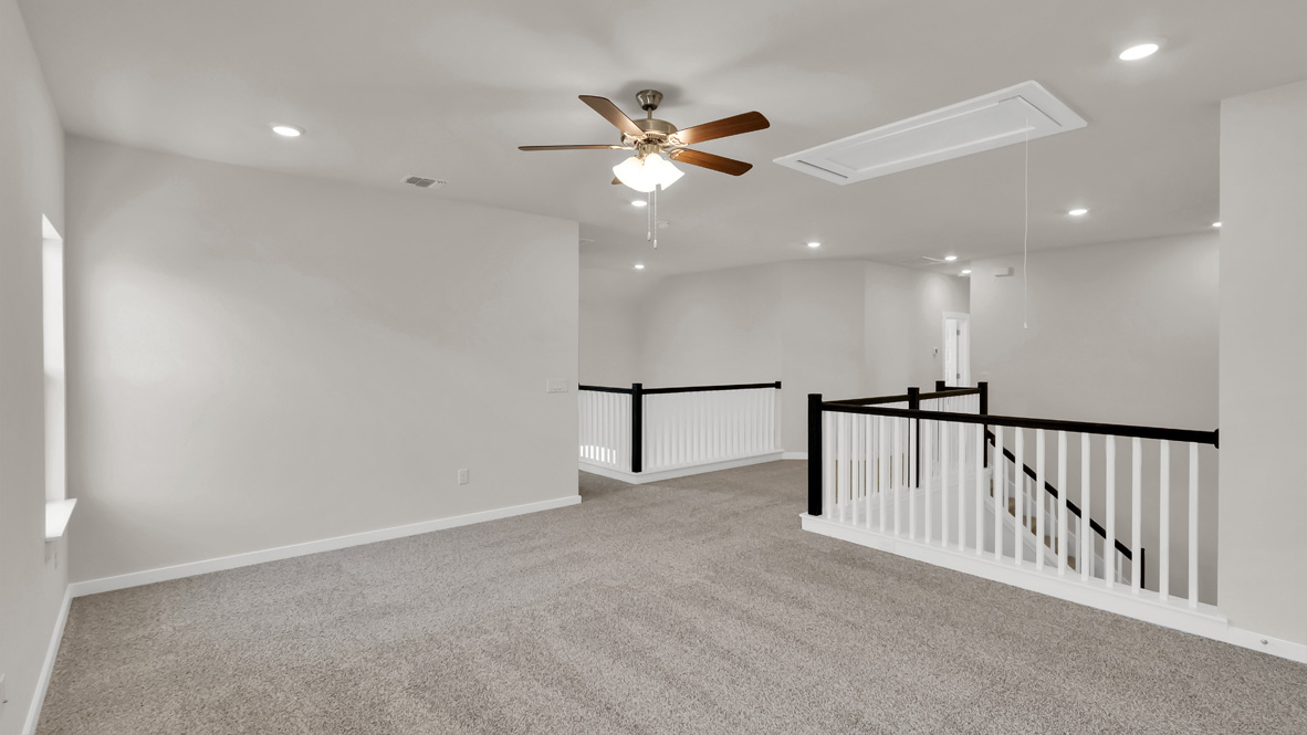 Loft, multi-use space with bedroom and bathroom access, includes open sightlines to the upstairs, Rosenbusch Ranch