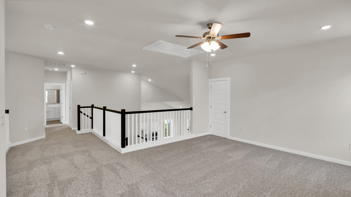 Upstairs loft, adds top quality designs, multi-use wide landing at the top of stairs bedrooms, bathroom