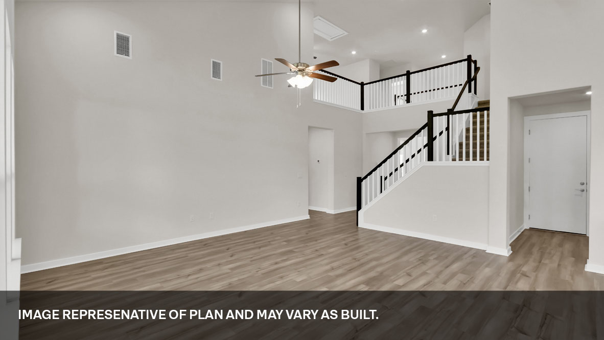 Open-concept living area.