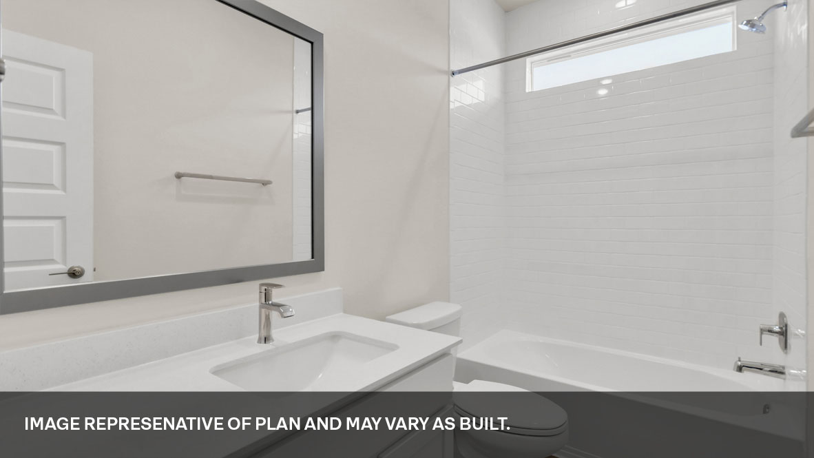 Bathroom 3 with single vanity sink located upstairs.