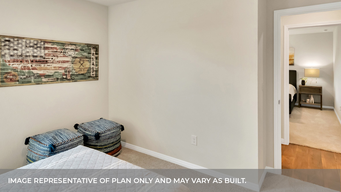 Bedroom with entry doorway.
