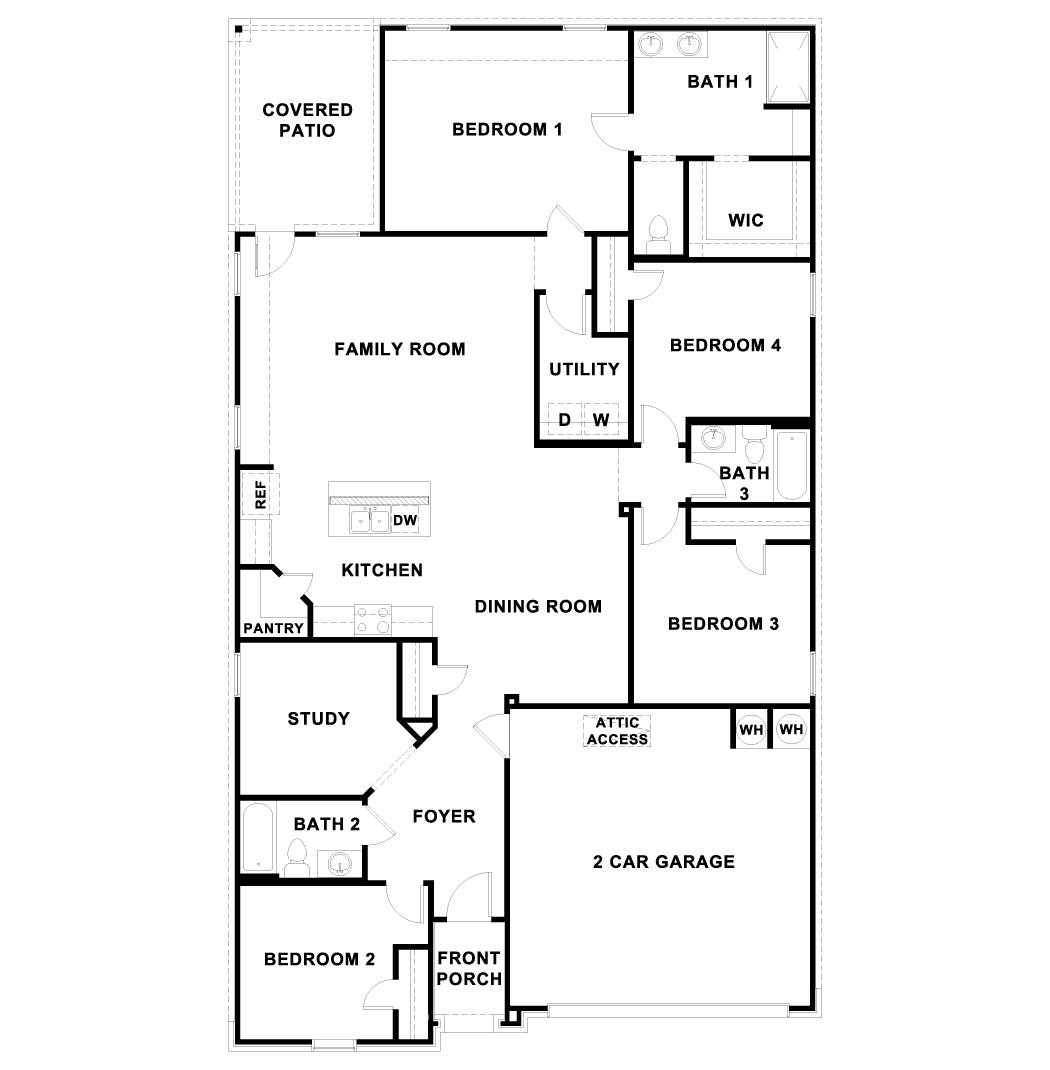 Floorplan for the Lakeway plan.