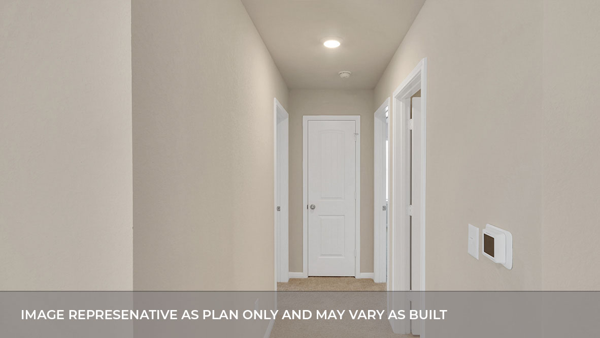 Hallway to the bedrooms from the loft area.