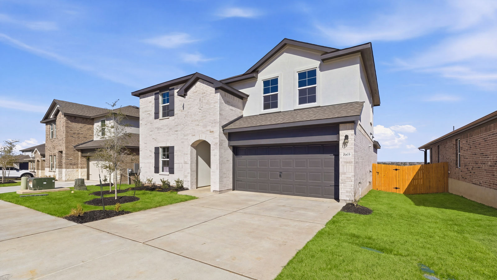 Exterior of new build home.