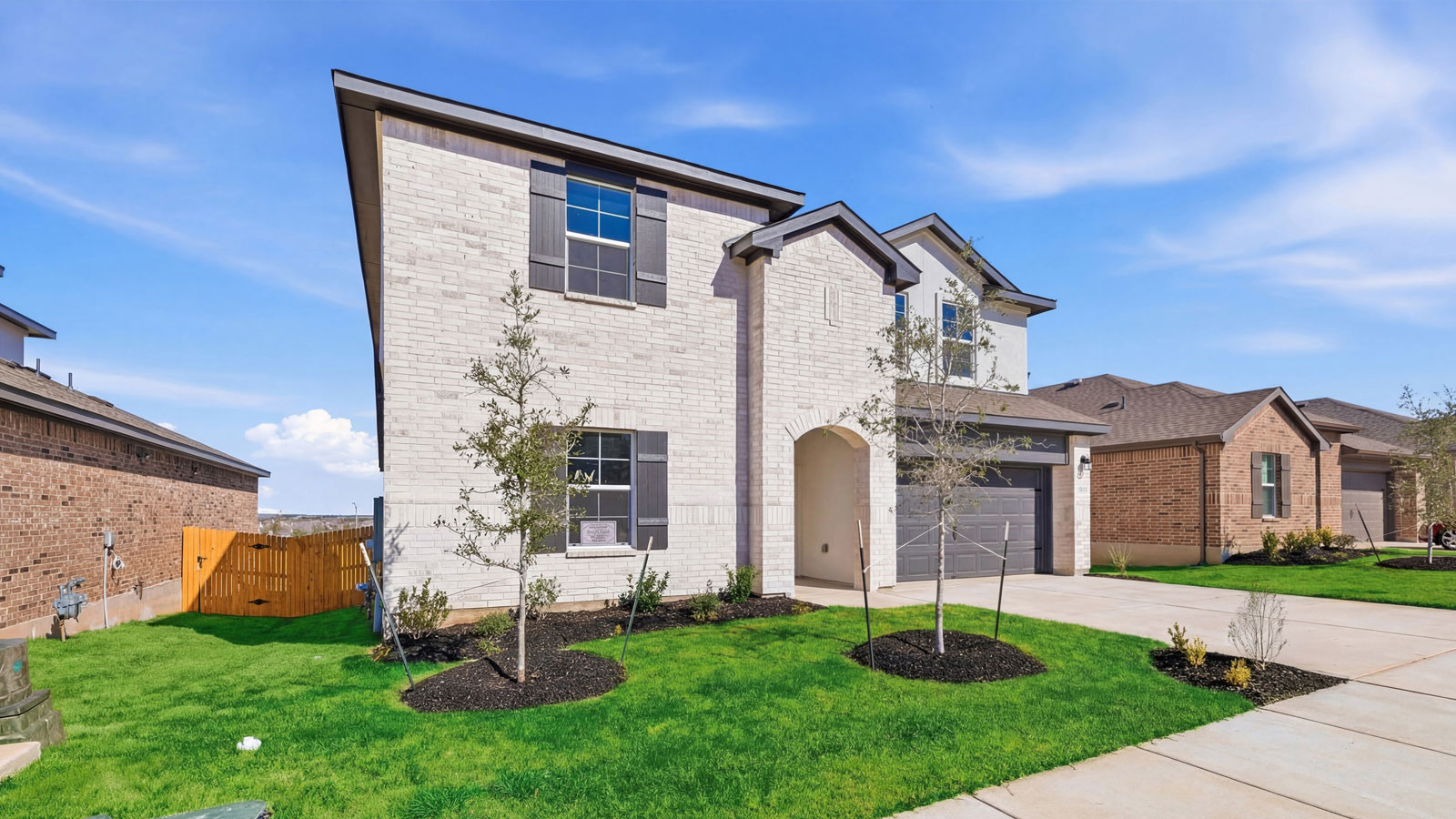 Exterior of new build home.