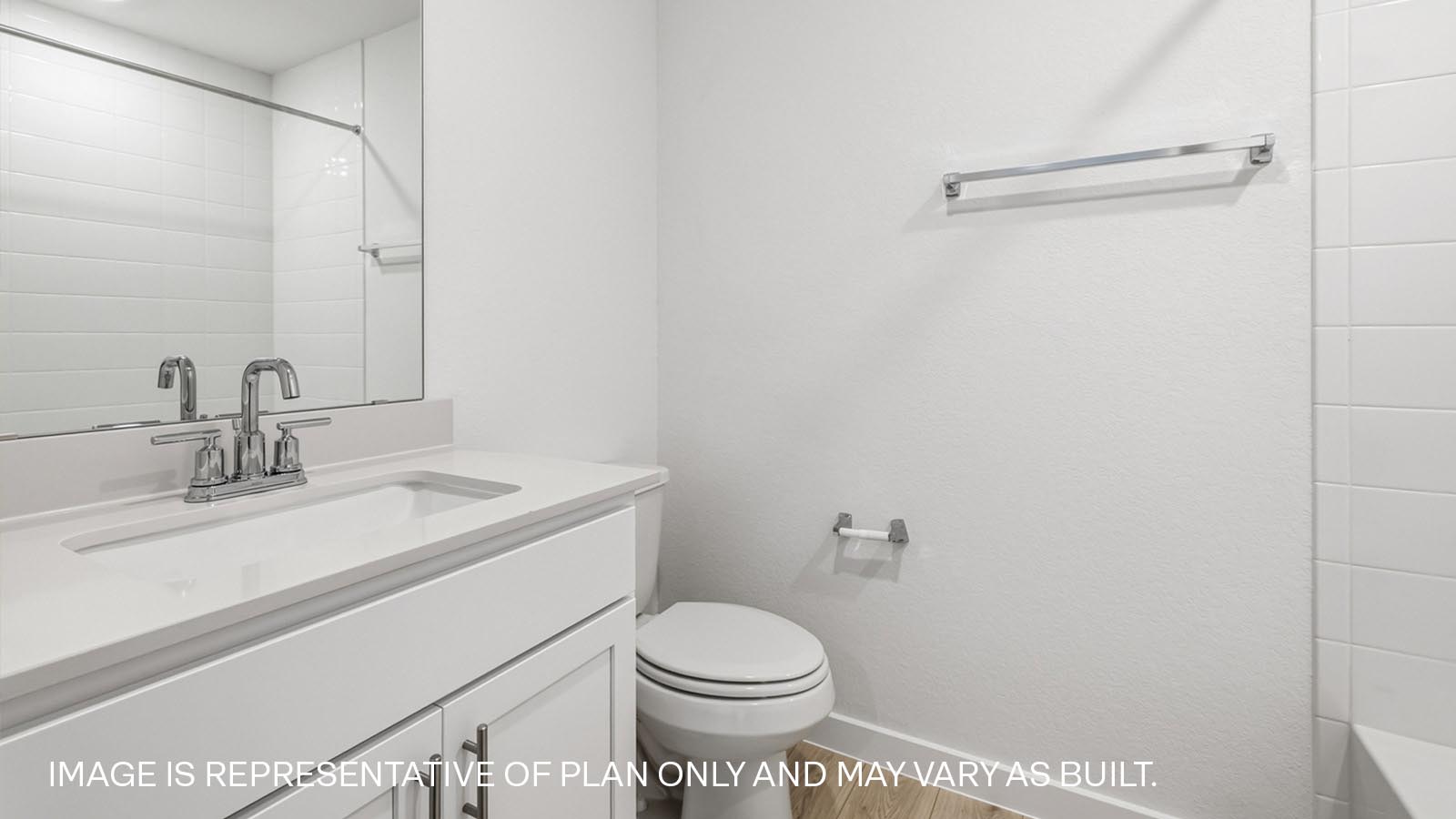 Secondary bathroom located upstairs.