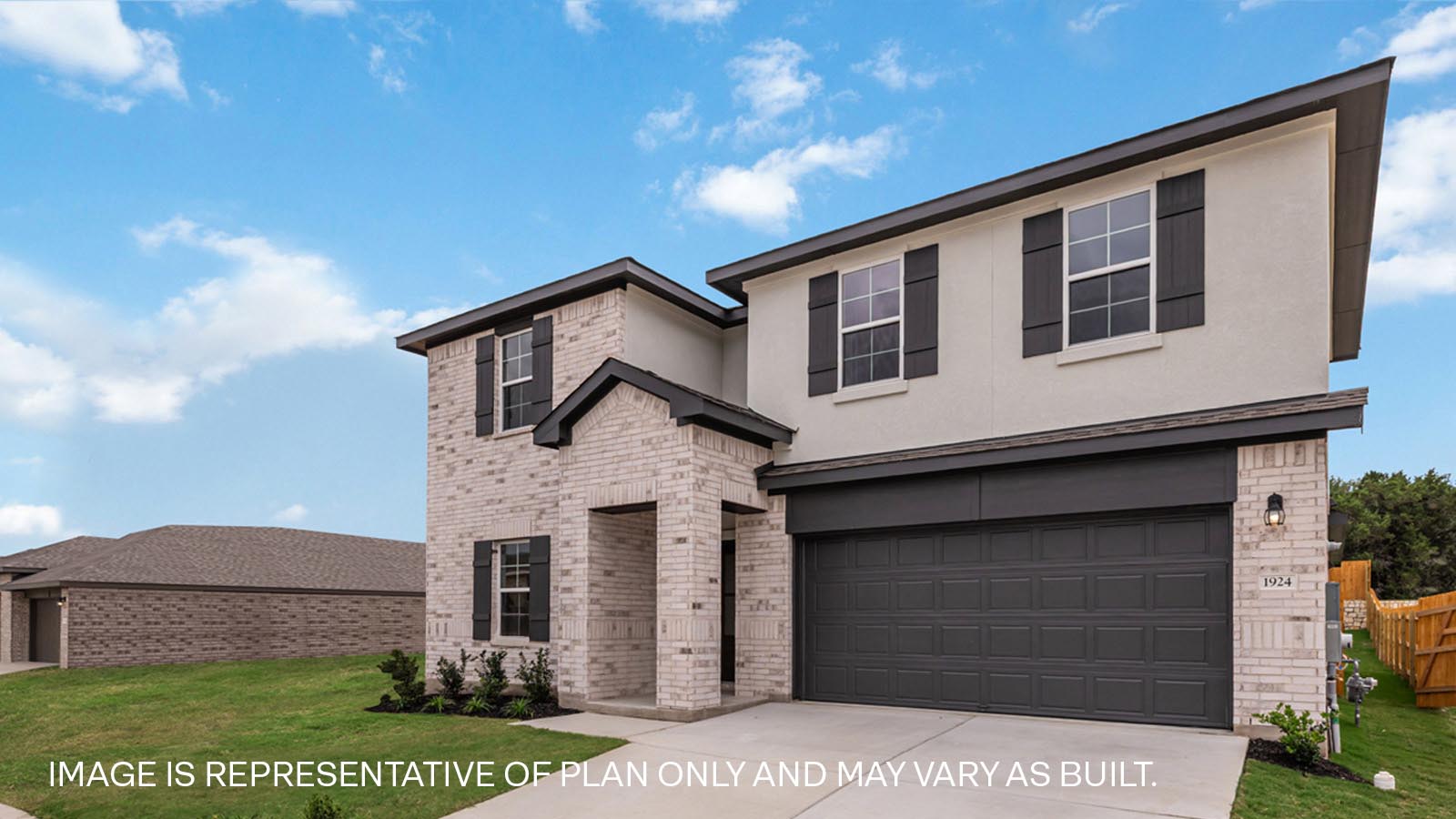 The Quincy floorplan - A Elevation at Rosenbusch Ranch in Leander, TX.