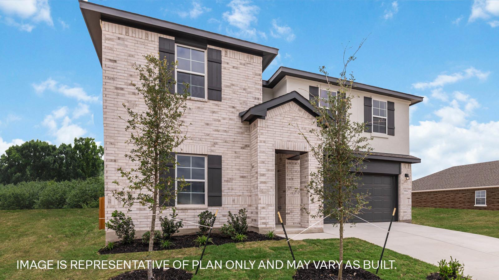 The Quincy floorplan - A Elevation at Rosenbusch Ranch in Leander, TX.