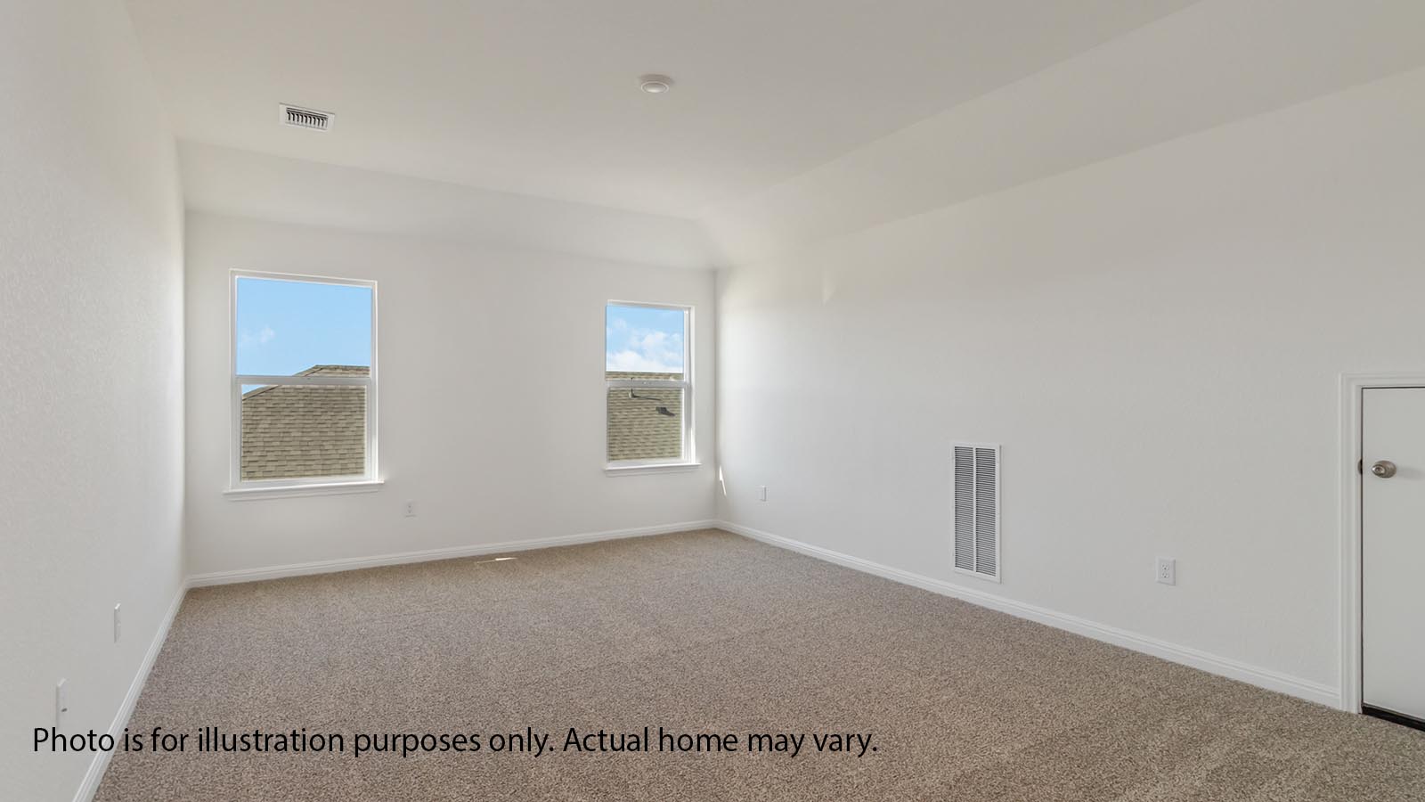 Upstairs bedroom with attic access