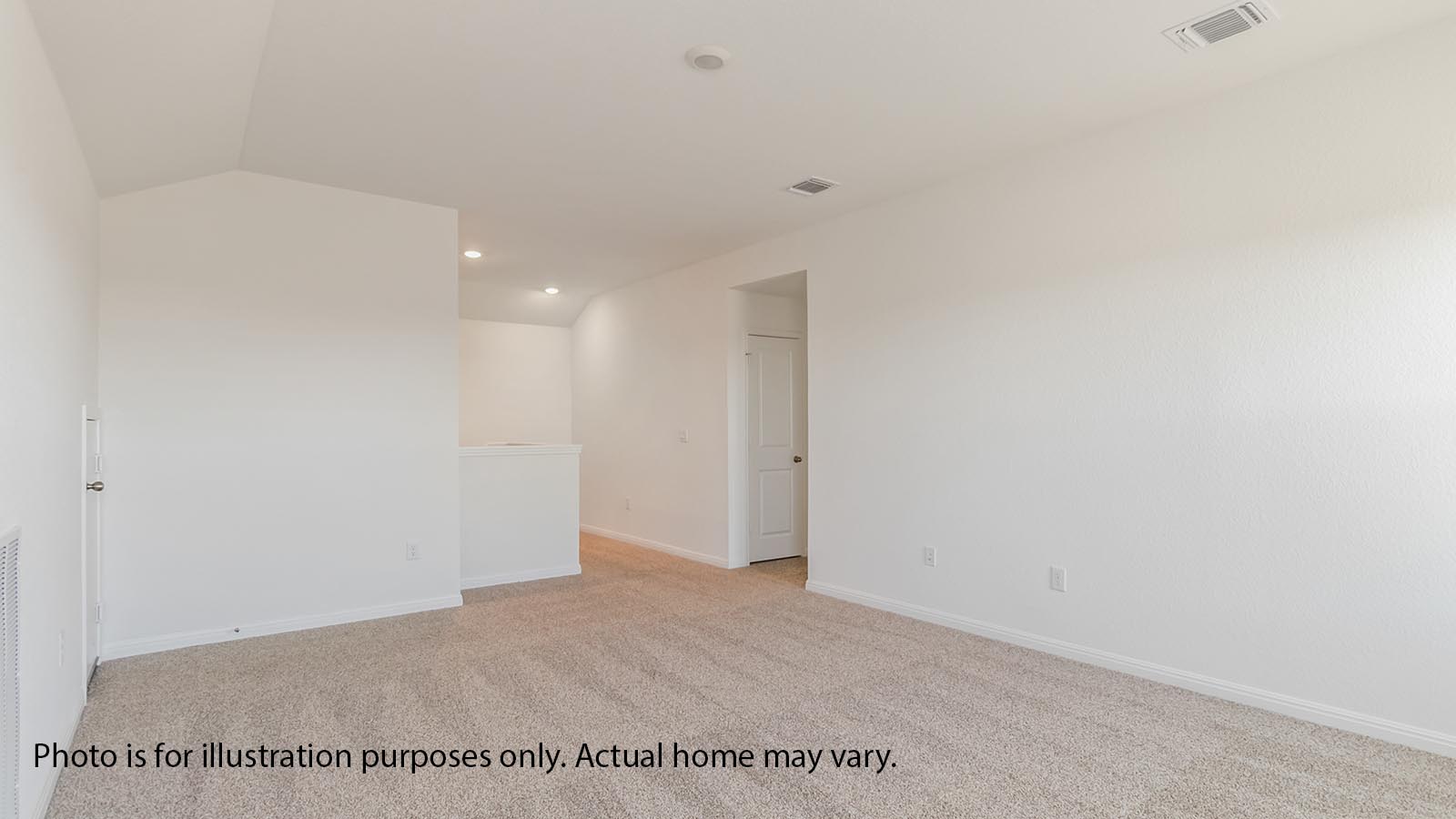 Upstars loft with carpet