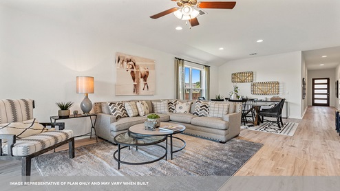 The Reagan family room with open floorplan