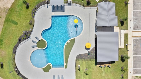 Resort style pool at Riverview in Georgetown, TX.