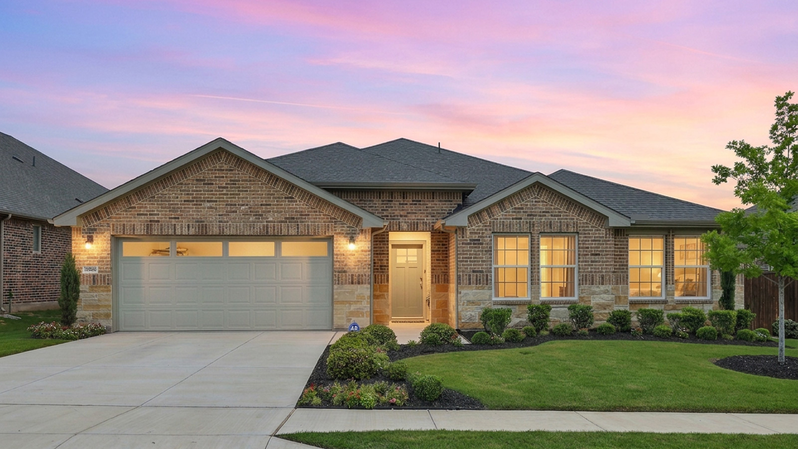 Exterior of the Irving floorplan at Riverview in Georgetown, TX.