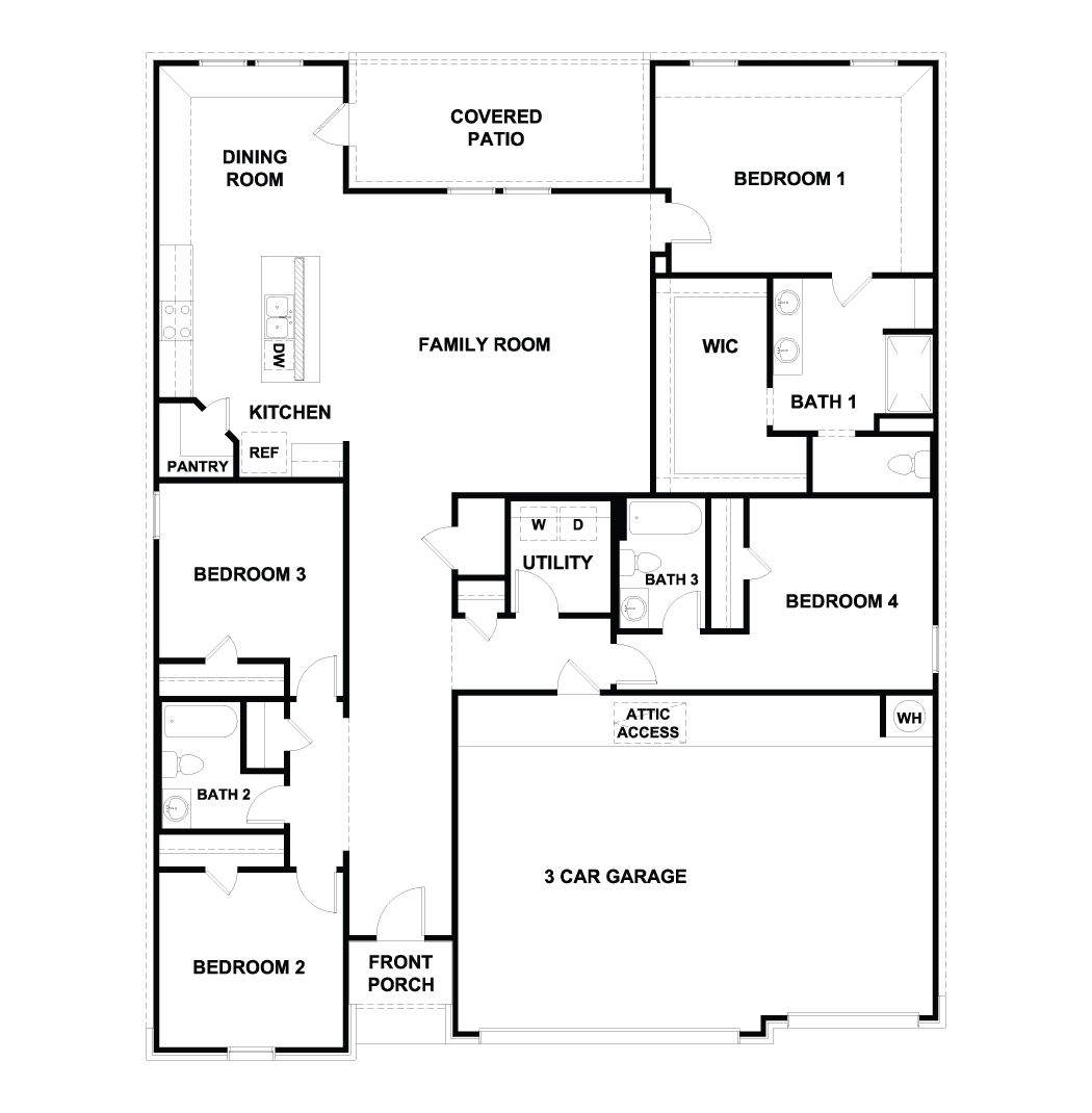 The Fairfield Single Story Floor Plan