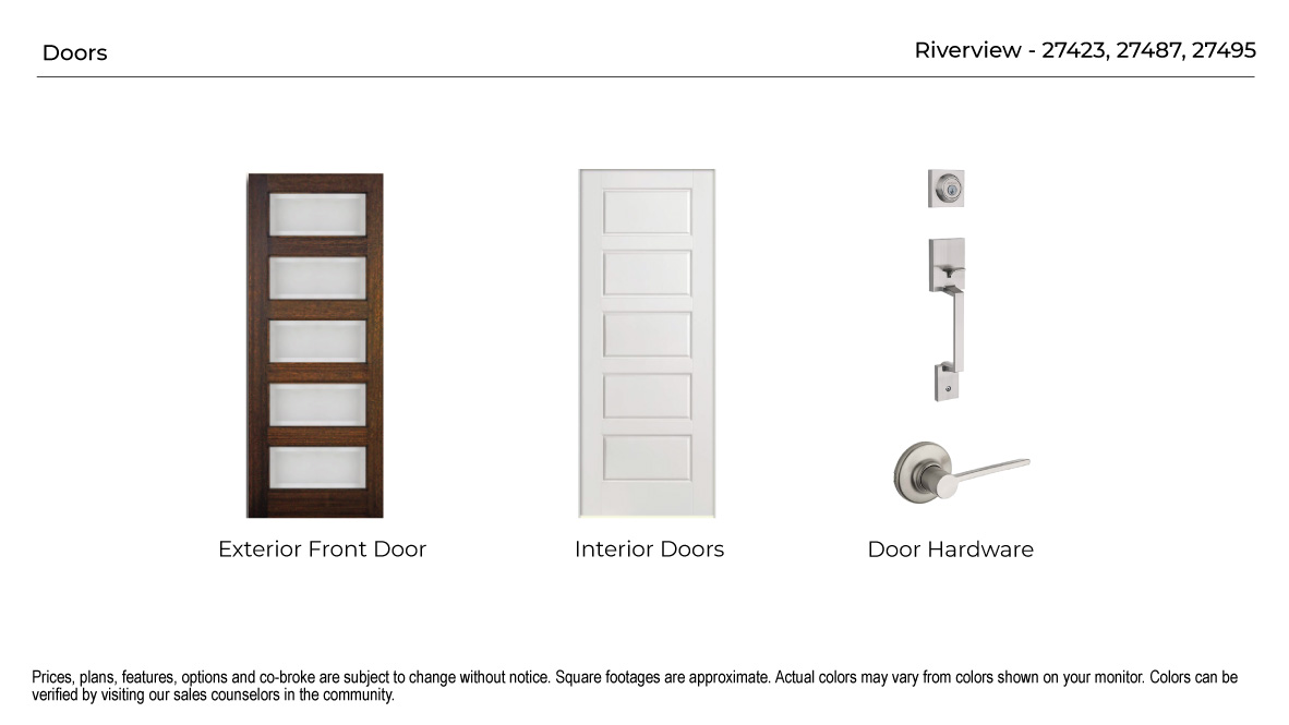 Riverview Door Selection