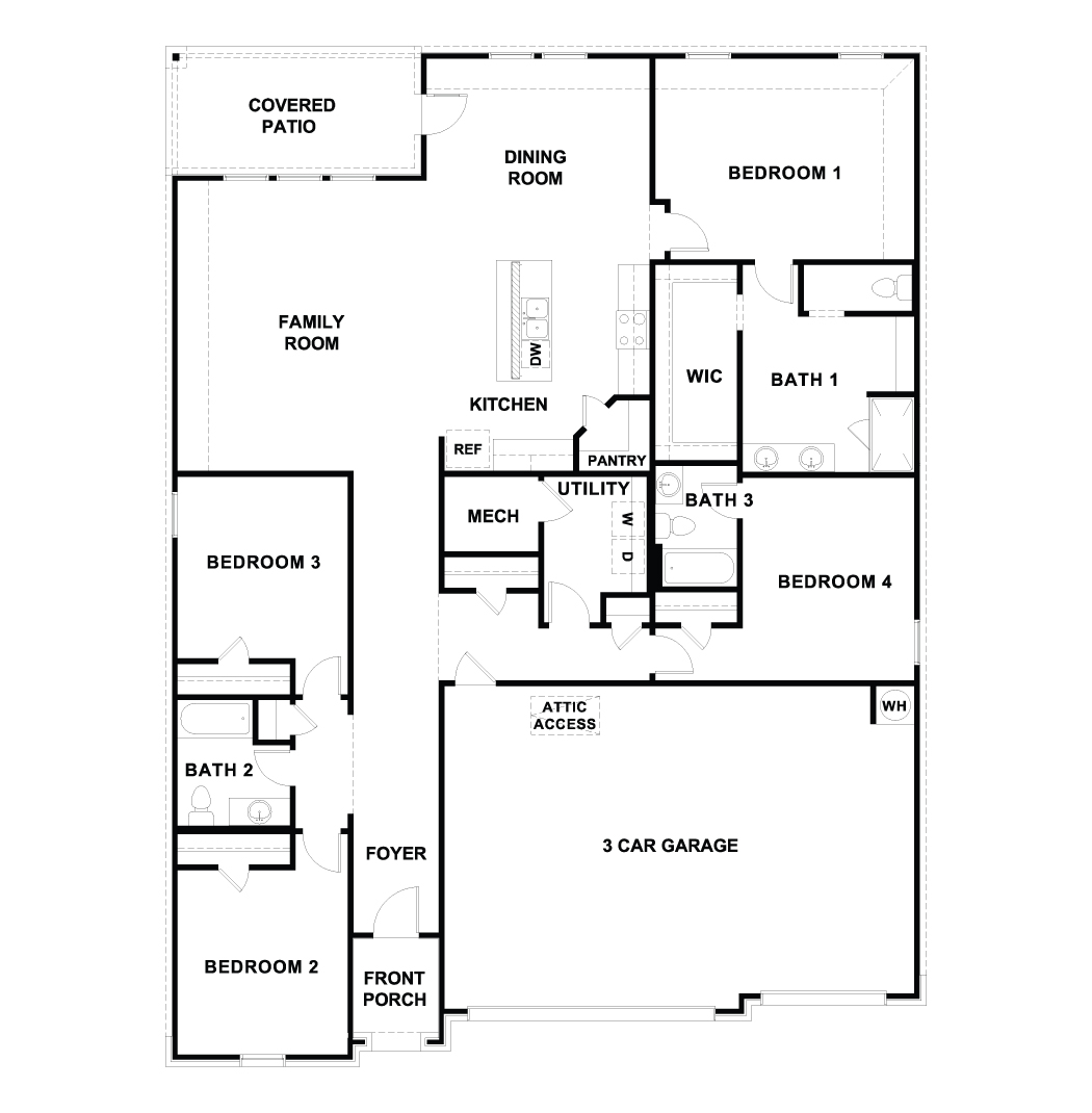 The Courtland Single Story Floor Plan