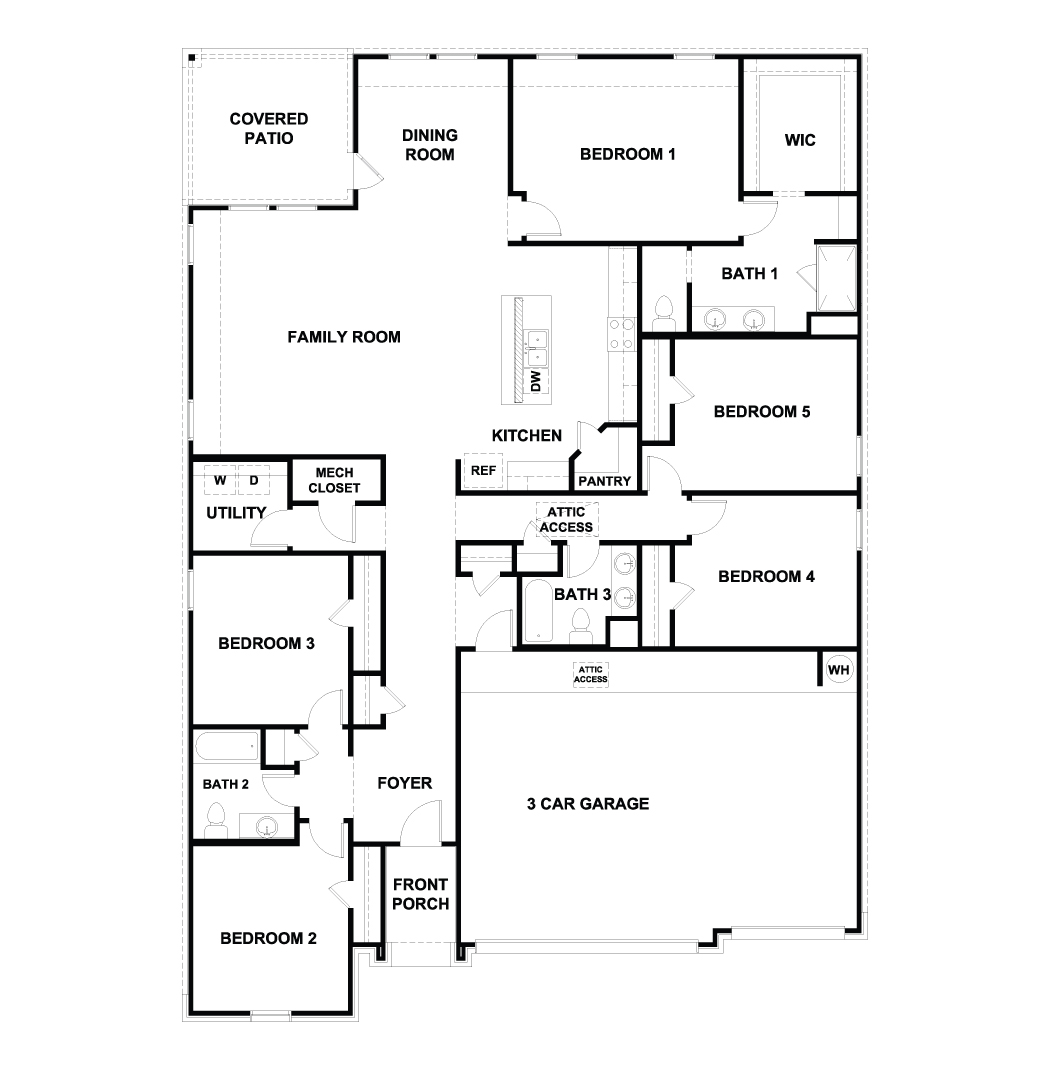The Grayson Single Story Floor Plan