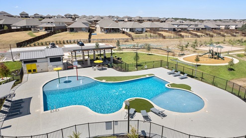 Resort style pool at Riverview in Georgetown, TX.