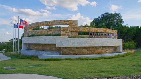 Riverview entry monument in Georgetown., TX.