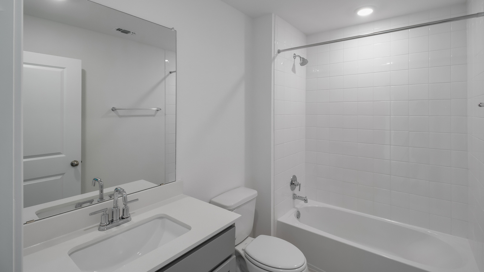 Bathroom 2 with shower and tub combo.