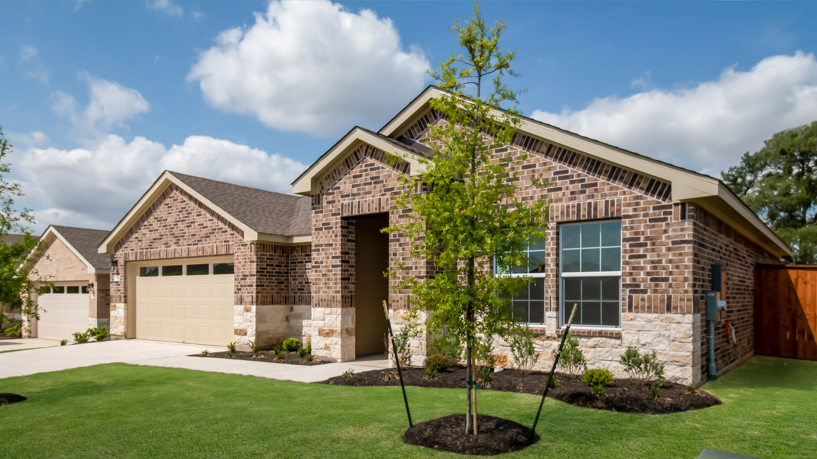 The Alvin Floorplan - B Elevation at Riverview in Georgetown, TX.