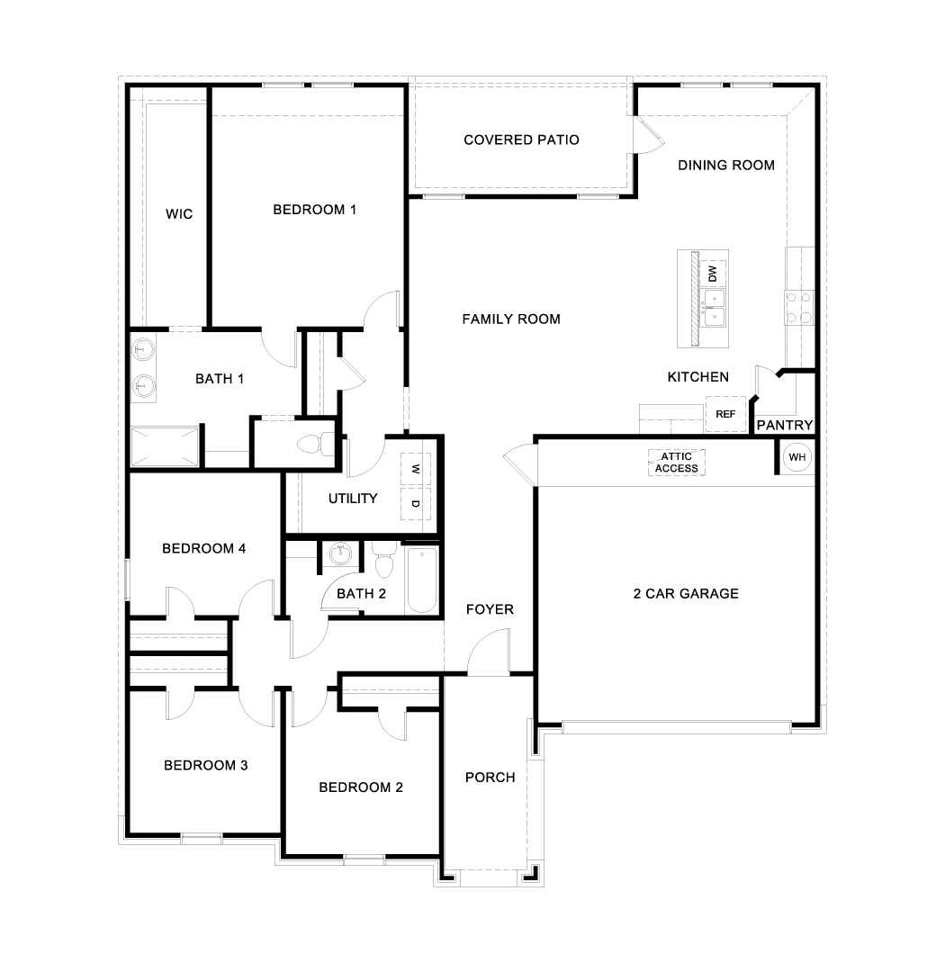 The Dean 4 Bedroom Floorplan