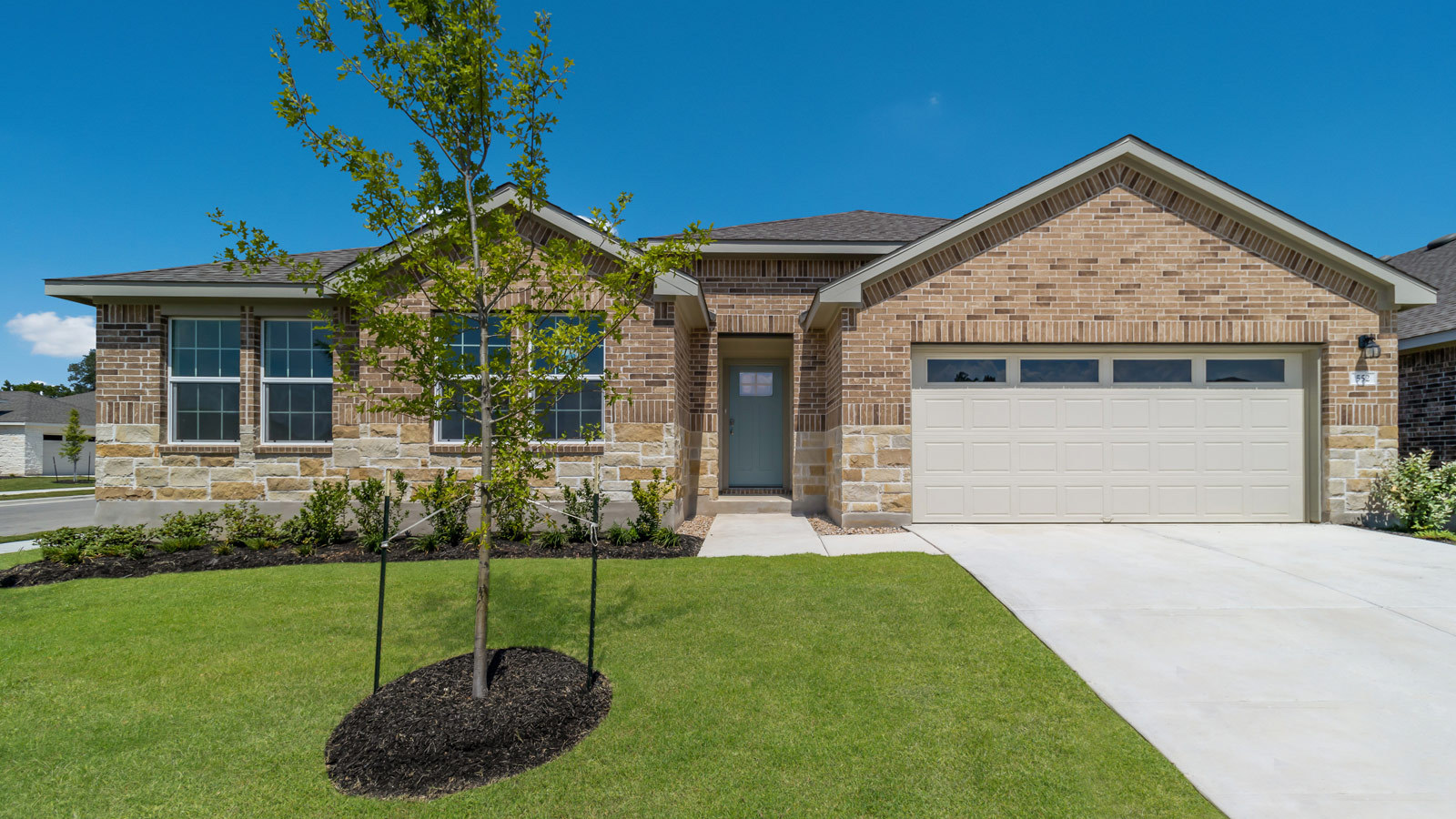 The Irving floorplan - B Elevation at Riverview in Georgetown, TX.