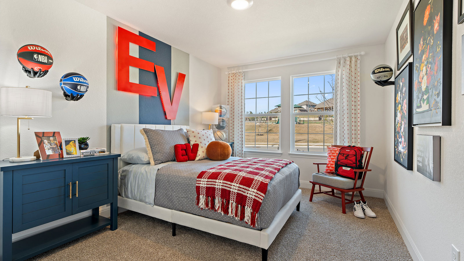 Bedroom 5 with carpeted floors.