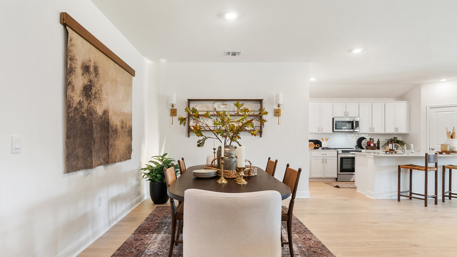 Spacious dining area.