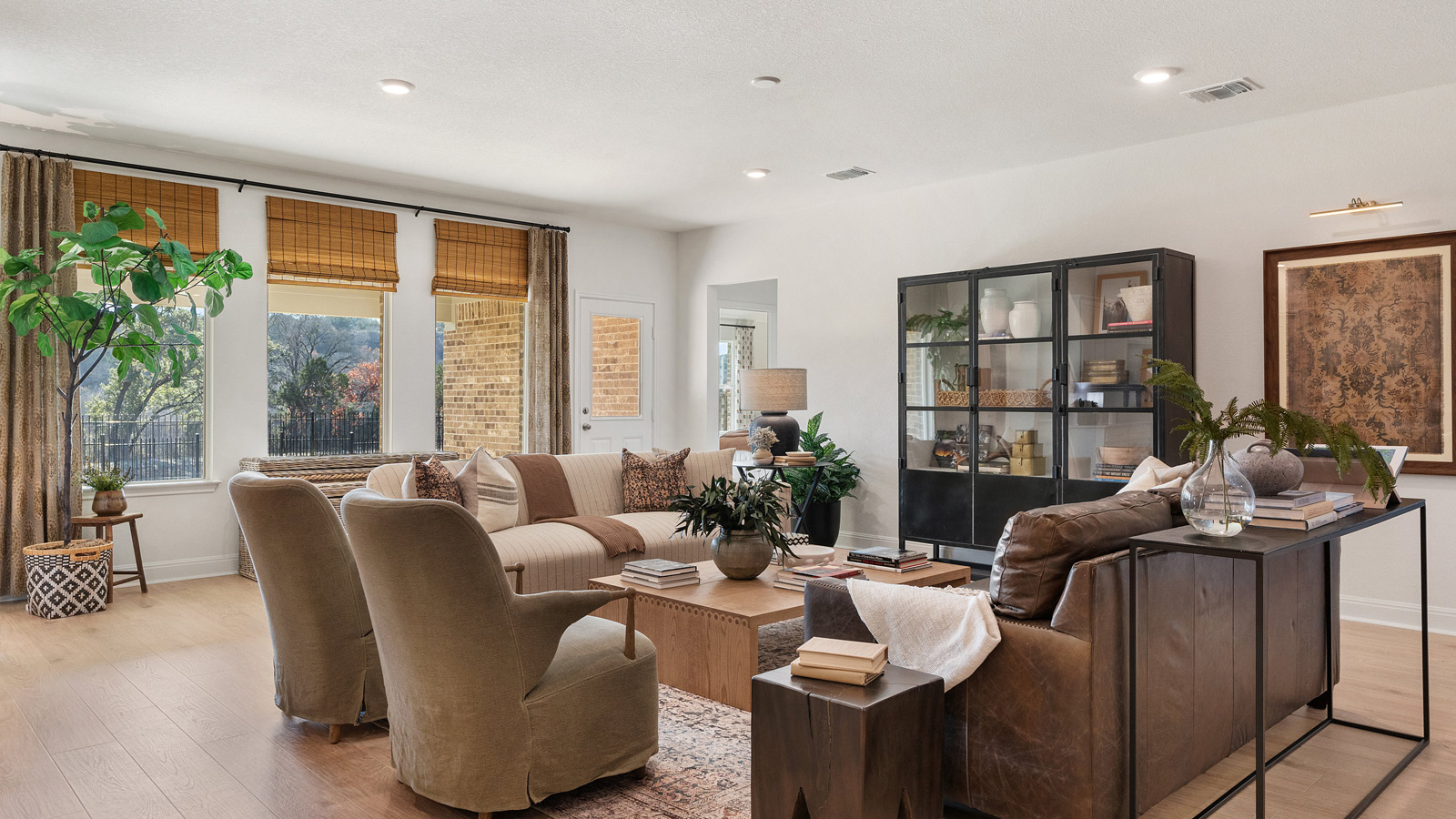 Large living space with natural light.
