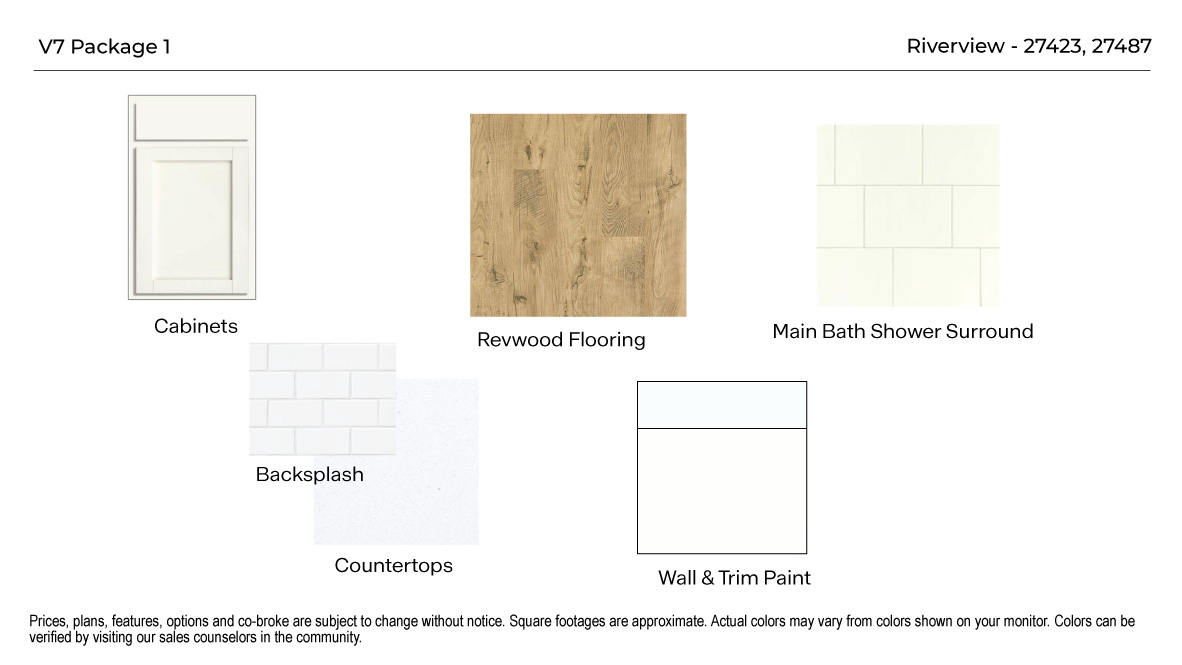 Flooring options for the Kemah.