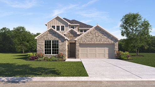 Wilson II Front Exterior Rendering - Two Story - Elevation R
