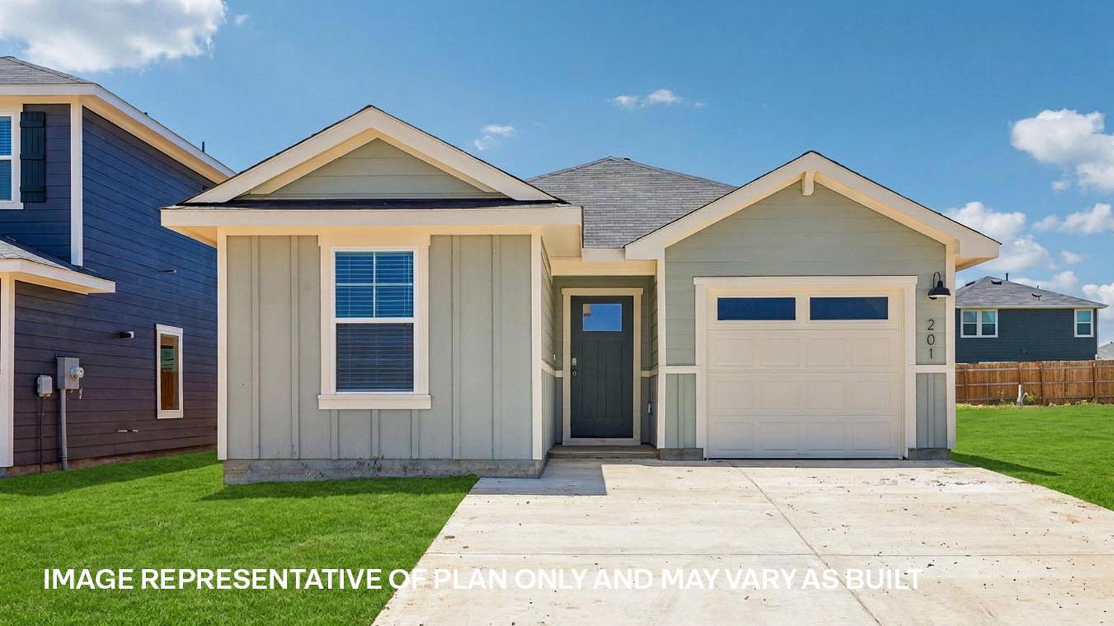 The Darcy Front Exterior Rendering - Elevation A
