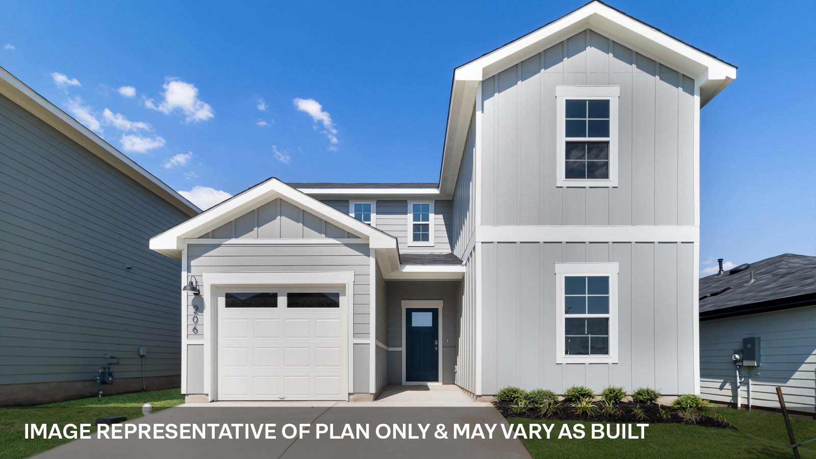 The Periwinkle floorplan at Marigold in Kyle, TX.