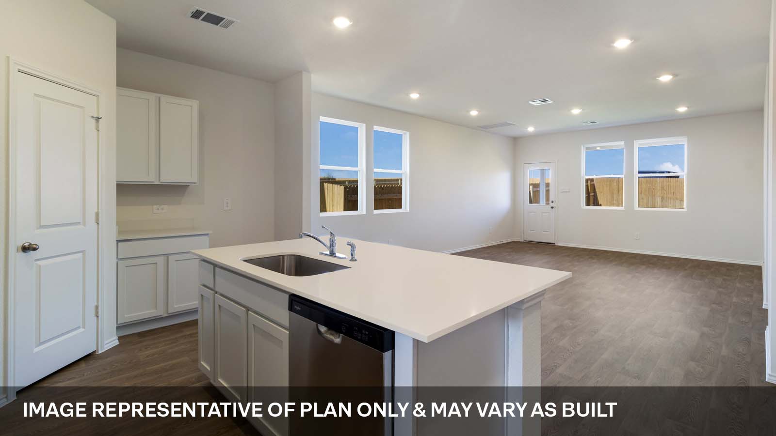 Kitchen with stainless steel appliances.