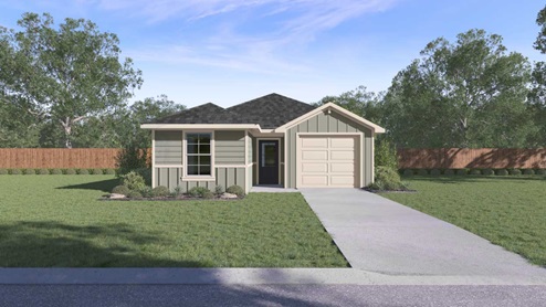 The Darcy Front Exterior Rendering - Elevation B