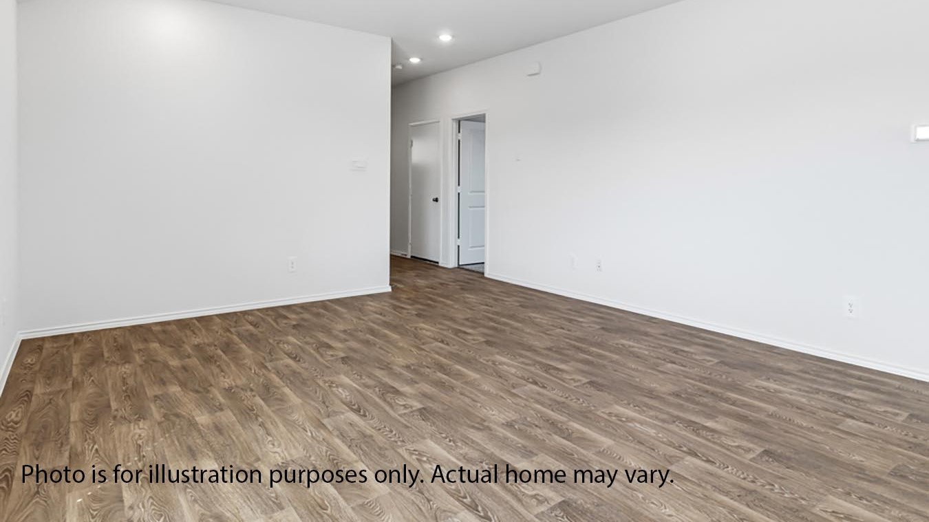 Living area and dining room next too kitchen