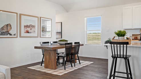 Dining area that flows seamlessly into the kitchen.